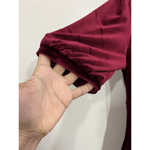 Witchy Romantic Vampire Regency Babydoll Velvet Dress L 90s Old Money Whimsigoth - Picture 5 of 16